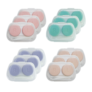 Pastel Contact Lens Case Kit with Applicator & Tweezer