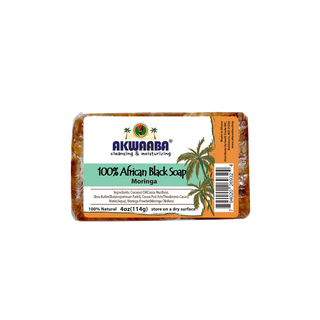 African Black Soap Bar (Moringa) 4oz