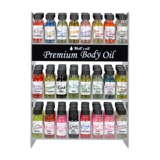 BO-SET | 24-Kinds Premium Body Oil 0.5oz Display Set (144 pcs)