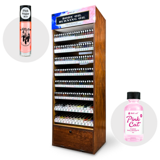 BR-FSET | 120-Kinds Perfume Oil Roll-On + 26-Kinds Body & Burning Oil Display Stand