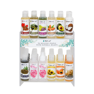 NO4-SET | 12-Kinds 100% Pure Natural Oil 4oz + Rosewater Display Set (60 pcs)